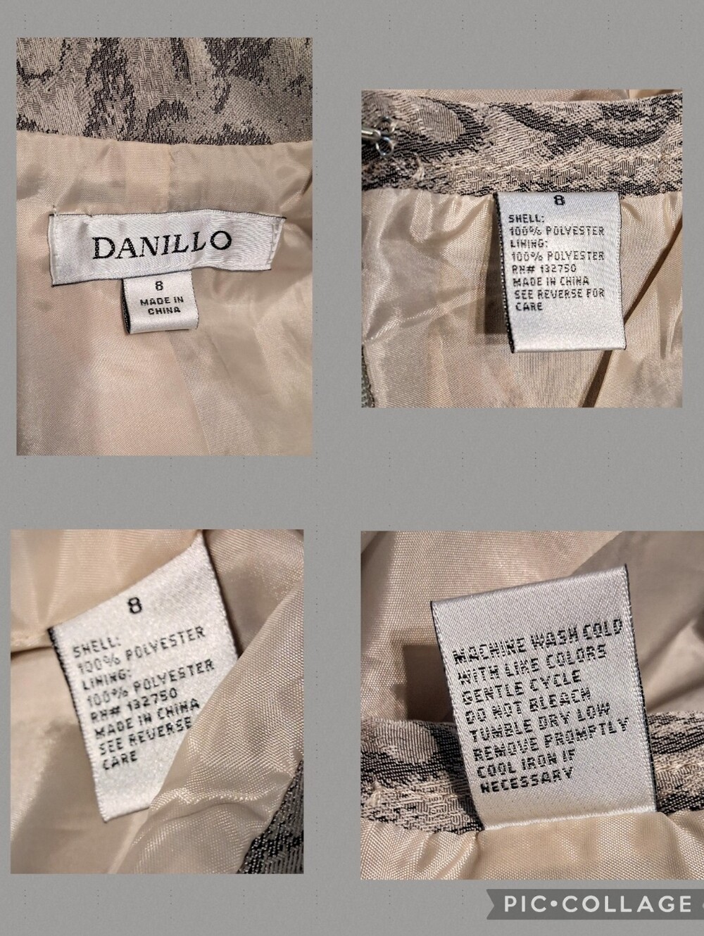 Danillo Ladies Suit - Subtle Animal Print, Covered Buttons, Like New! - Picture 9 of 9